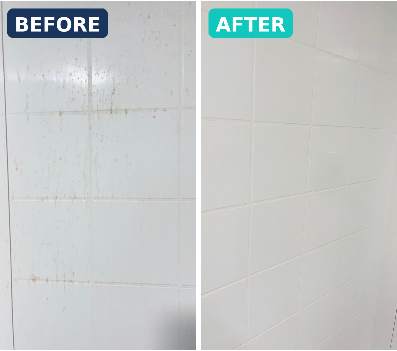 Before and after cleaning result