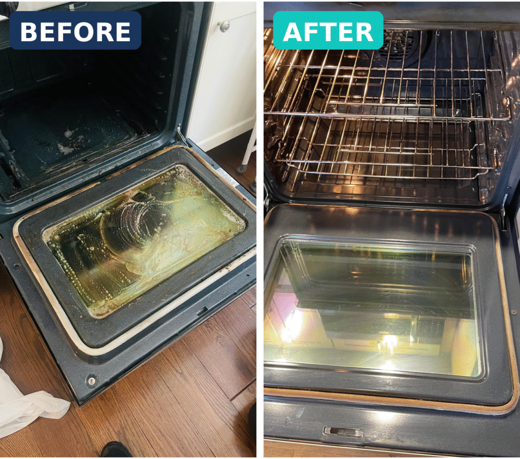 Before and after cleaning result
